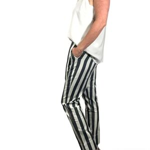 New | Uniq | Striped High Rise Ankle Pants